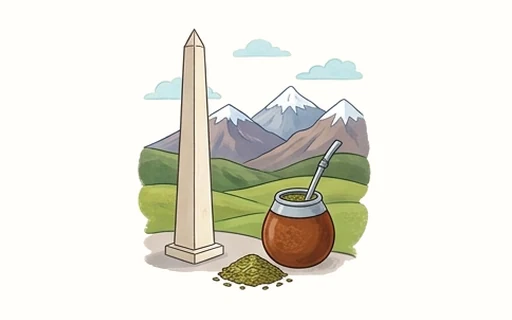 Tarjeta ilustrada de Argentina